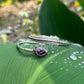 Amethyst Silver Bangle