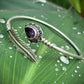 Amethyst Silver Bangle