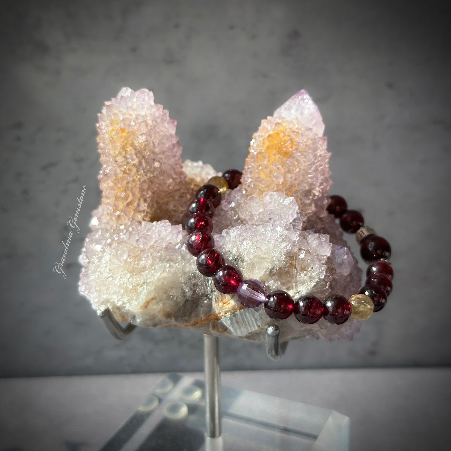 紫晶花 高頻紫水晶原礦 #019 Unique Amethyst Flower Cluster