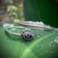 Amethyst Silver Bangle